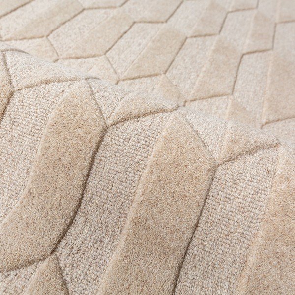 Rankų darbo bordo spalvos/natūralios spalvos iš vilnos kilimas 200x290 cm Apex Border Wool – Flair Rugs-image-3