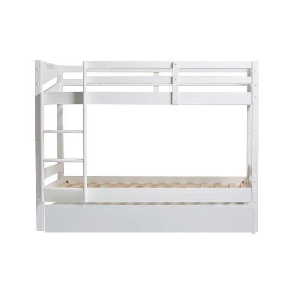 Balta vaikiška dviaukštė lova su stalčiumi Marckeric Torino