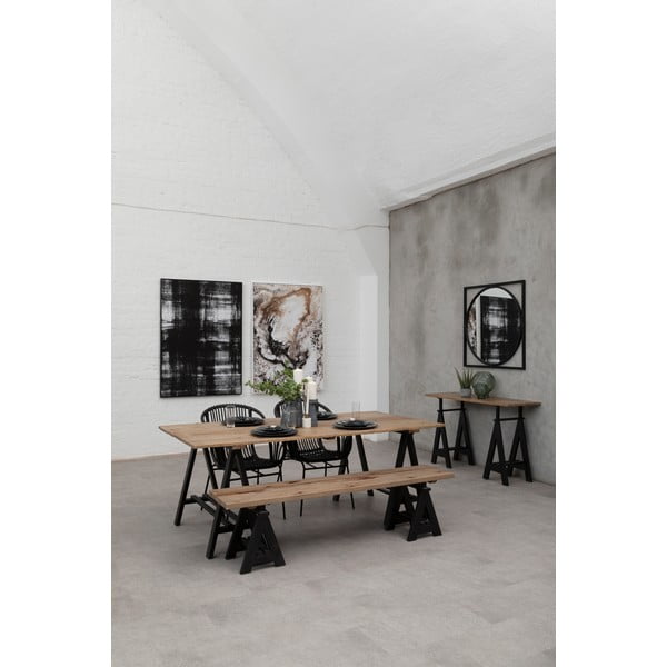 Valgomojo stalas iš pušies masyvo 100x200 cm Hampstead – Premier Housewares-image-1