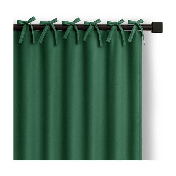 Tamsiai žalios spalvos pritemdymas (dalinis užtemimas) užuolaida 140x250 cm Carli Tie – Restilo