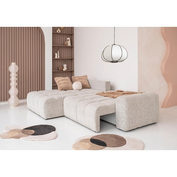 Smėlio spalvos sulankstoma/su sandėliavimo vieta modulinė kampinė sofa (su kairiuoju kampu) Lulu – Miuform-image-4