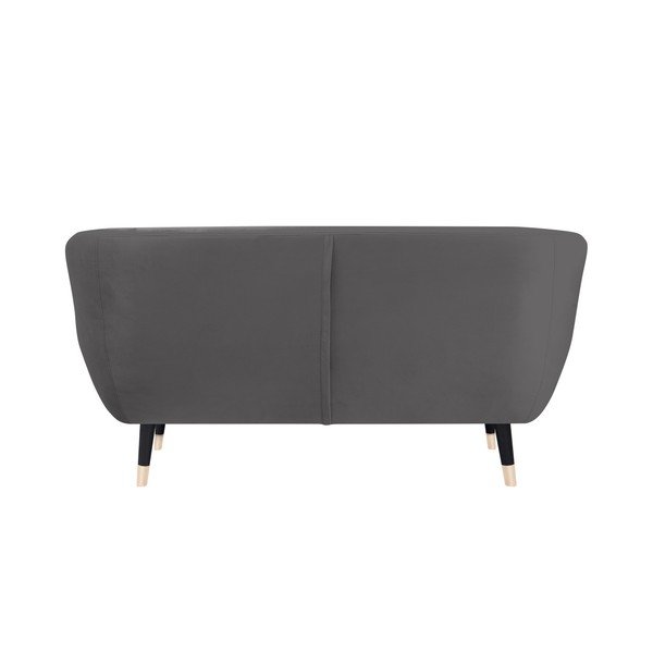 Pilka sofa su juodomis kojomis Mazzini Sofas Amelie, 158 cm-image-4