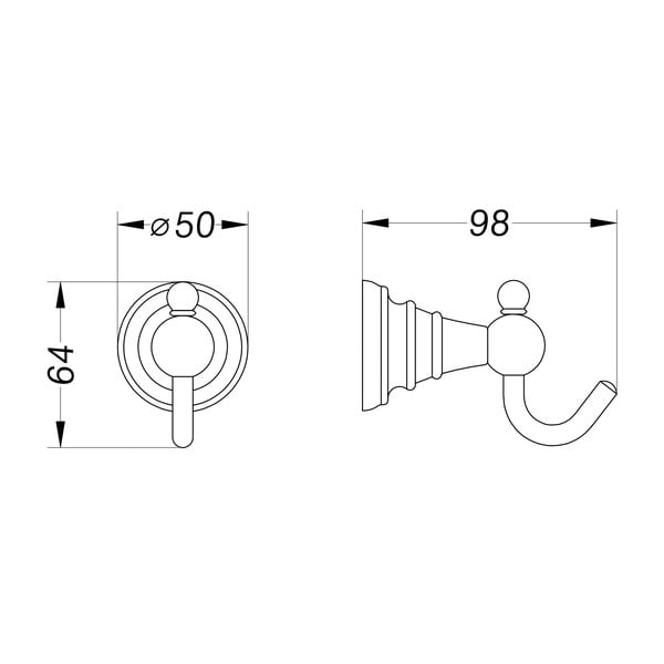 Žalvarinis kabliukas Sapho Diamond-image-2