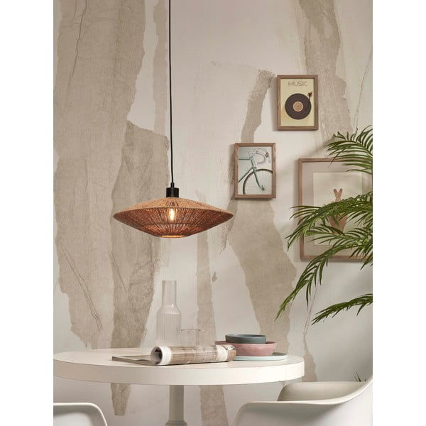 Kabantis šviestuvas natūralios spalvos ø 40 cm iš džiuto Iguazu – Good&Mojo-image-3