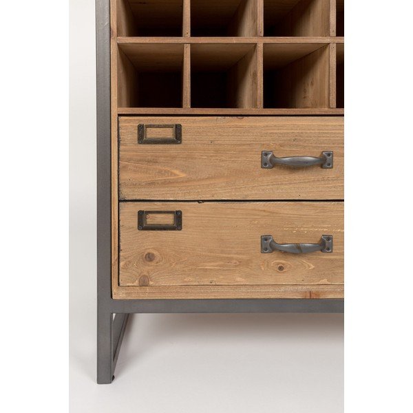 Eglės medienos spinta vynui White Label Edgar-image-4