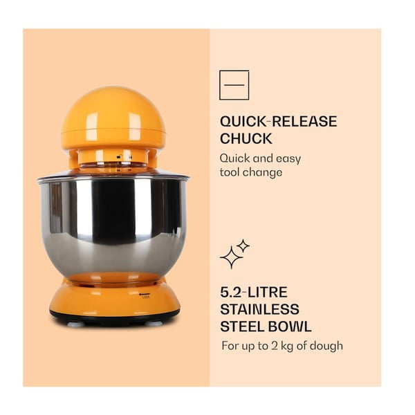 Oranžinės spalvos virtuvės kombainas Klarstein Bella-image-2