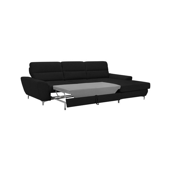 Juoda "Windsor & Co Sofos Omega" kampinė sofa-lova, dešinysis kampas-image-3