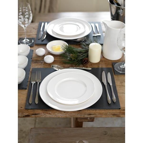 Balta porcelianinė lėkštė Mikasa Ridget, ø 22 cm-image-4