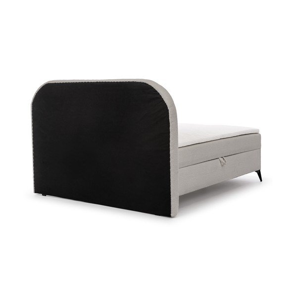 Šviesiai pilkos spalvos spyruoklinė lova su sandėliavimo vieta 180x200 cm Ornes – Ropez-image-4