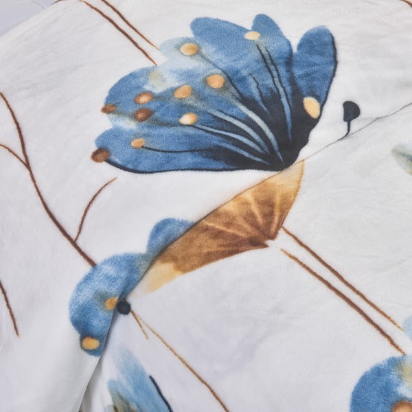 Tamsiai mėlynos spalvos iš mikropliušo viengulė patalynė 140x200 cm Marbella – My House-image-1