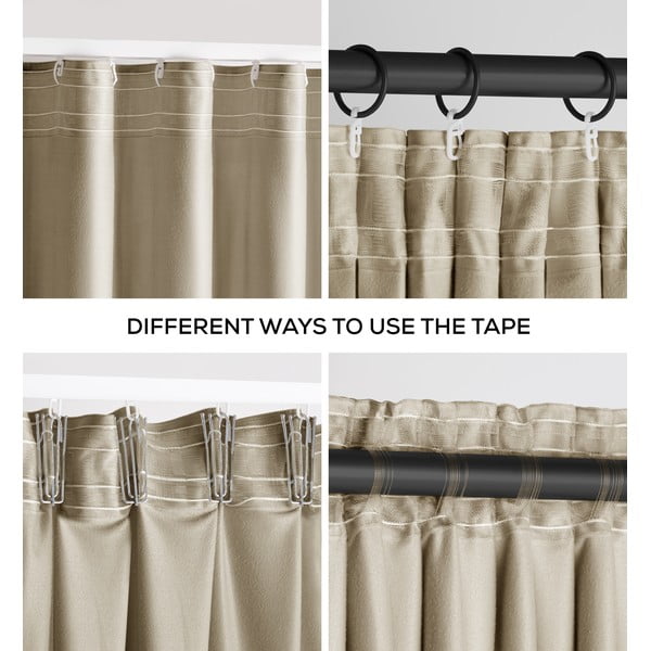 Rudos spalvos/smėlio spalvos iš velveto pritemdymas (dalinis užtemimas) užuolaida 140x245 cm Pleat – Restilo-image-2