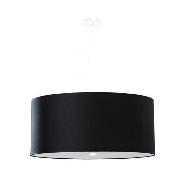 Juodas pakabinamas šviestuvas su stikliniu gaubtu ø 60 cm Volta - Nice Lamps