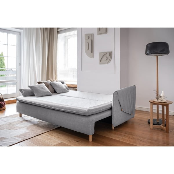 Sulankstoma sofa šviesiai pilkos spalvos 207 cm Simon – Miuform-image-4