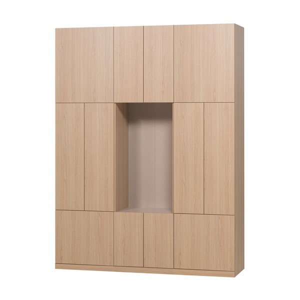 Natūralios spalvos modulinė spinta 162x215 cm Build – WOOOD-image-2