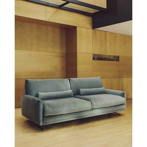 Žalios spalvos sofa iš velveto 240 cm Veliro – Kave Home-image-1