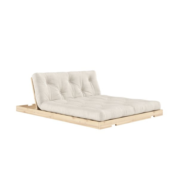 Smėlio spalvos iš lino sulankstoma sofa 145 cm Flip – Karup Design-image-4