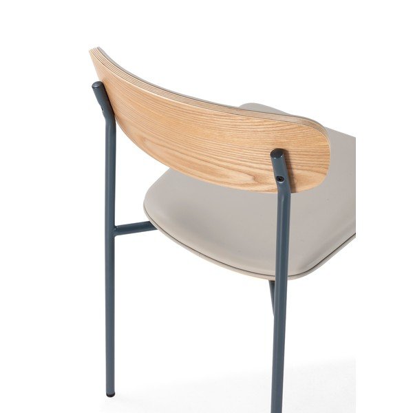 Smėlio spalvos iš audinio galima dėti viena ant kitos valgomojo kėdės 2 vnt. Saula – Marckeric-image-4