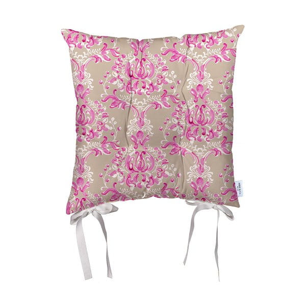 Smėlio ir rožinės spalvos mikropluošto sėdynės pagalvėlė Mike & Co. NEW YORK Butterflies, 36 x 36 cm
