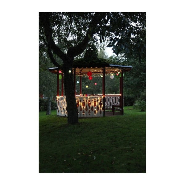 Baltas lauko saulės energija veikiantis LED žibintas Star Trading, ø 20 cm-image-3