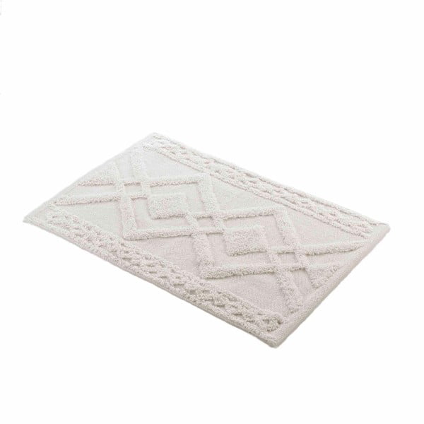 Baltos spalvos vonios kilimėlis 50x80 cm Gladis – douceur d'intérieur-image-4