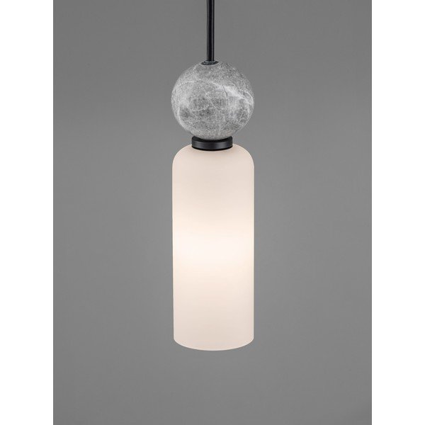 Matinės juodos spalvos iš akmens kabantis šviestuvas ø 6 cm su stiklo gaubtu Filomena – Nova Luce-image-2