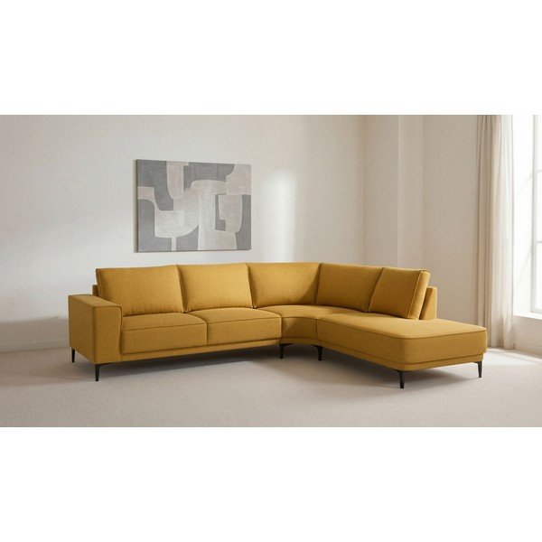 Kampinė sofa garstyčių spalvos (su dešiniuoju kampu) Copenhagen – Scandic-image-4