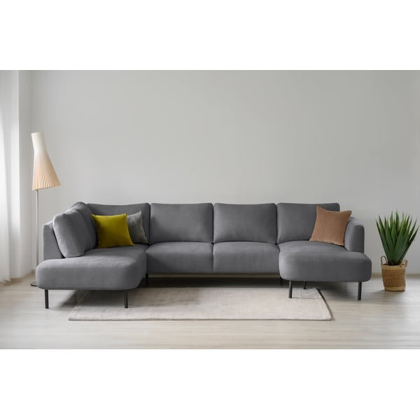 Kampinė sofa tamsiai pilkos spalvos (su kairiuoju kampu/„U“ formos) Hero – Scandic-image-1