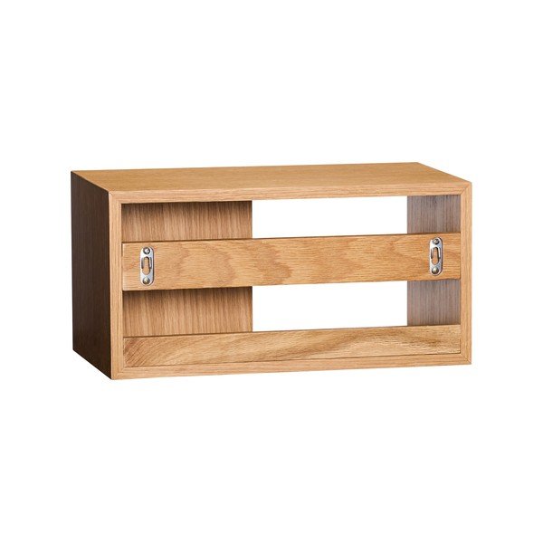 Natūralios spalvos sieninė lentyna iš ąžuolo 40 cm Slide – Hübsch-image-3