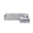 Šviesiai pilka kampinė sofa Scandic Paris, dešinysis kampas