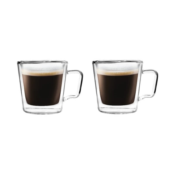 Iš stiklo puodeliai 2 vnt. espreso/su dviguba sienele 80 ml Diva – Vialli Design