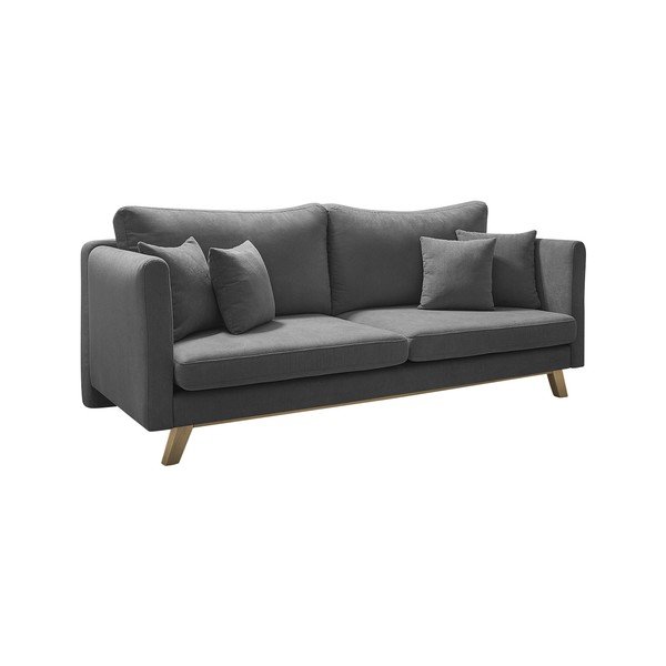 Tamsiai pilka sofa-lova "Bobochic Paris Triplo-image-3