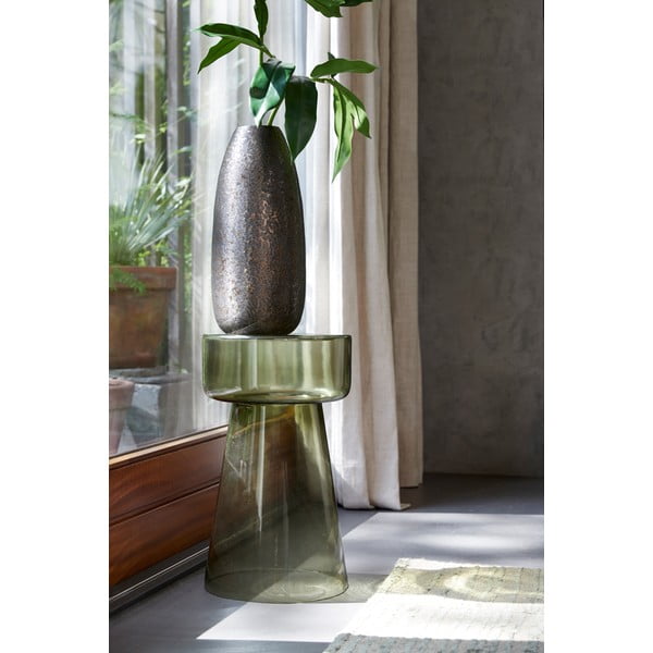 Iš stiklo apvalios formos šoninis stalas ø 30 cm Dakwa – Light & Living-image-4