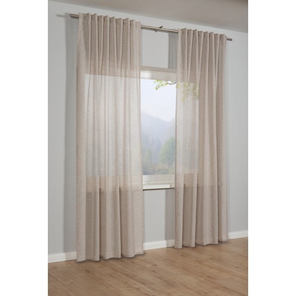 Smėlio spalvos užuolaidos 245x140 cm Natur - Gardinia-image-1
