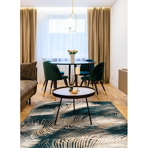 Kilimas iš vilnos smaragdinės spalvos 200x300 cm Areca – Agnella-image-1