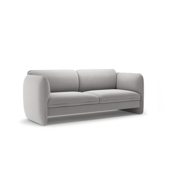 Šviesiai pilkos spalvos sofa iš velveto 204 cm Georgia – Micadoni -image-2