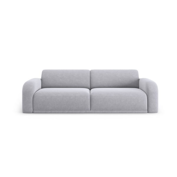 Iš velveto sofa šviesiai pilkos spalvos 242 cm Erin – Micadoni Home