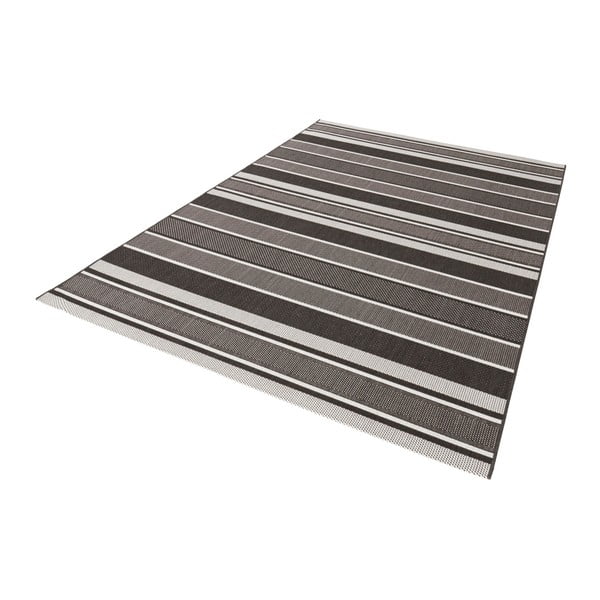 Juodas lauko kilimas NORTHRUGS Strap, 200 x 290 cm-image-1