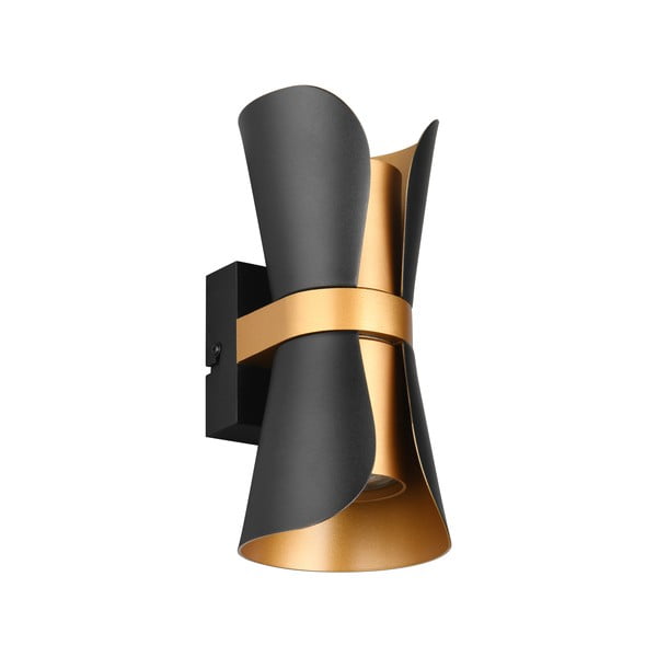 Sieninė lempa juodos spalvos/bronzinės spalvos Coat – Trio-image-2
