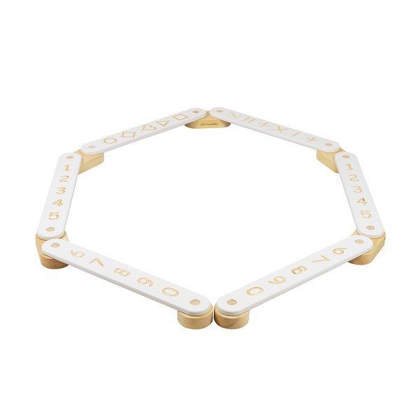 Baltos spalvos iš pušies masyvo sensorinis takas 10x408x5 cm Montessori – Meowbaby