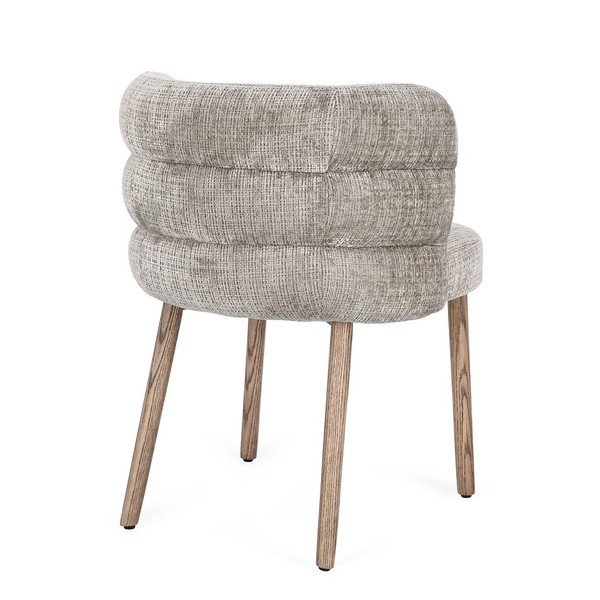 Pilkos spalvos iš audinio valgomojo kėdė Ilma – Bizzotto-image-3