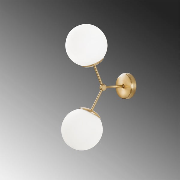 Balto aukso spalvos sieninis šviestuvas Opviq lights Damar-image-3