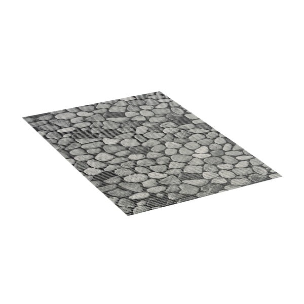 Pilkas plastikinis vonios kambario kilimėlis 50x80 cm Sassi - Wenko-image-2