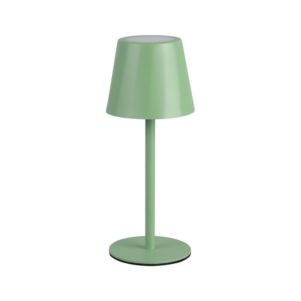 Šviesiai žalios spalvos stalinis šviestuvas LED (aukštis 21 cm) su metaliniu gaubtu Diaz – Trio