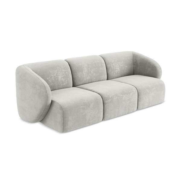 Šviesiai pilkos spalvos sofa iš šenilinio audinio 244 cm Lani – Makamii-image-2