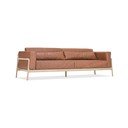 Ruda buivolo odos sofa su ąžuolo masyvo konstrukcija Gazzda Fawn, 240 cm