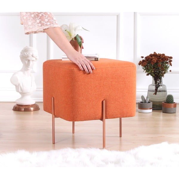 Pufas oranžinės spalvos Copper – Artie-image-4