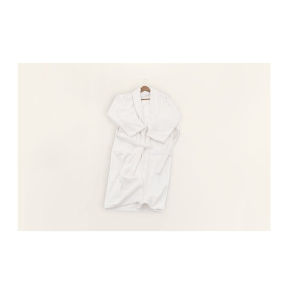 Baltas medvilninis chalatas L/XL dydžio - Foutastic-image-2