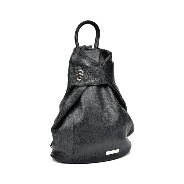 Juoda odinė kuprinė Anna Luchini Makna-image-2