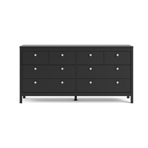 Žema šoninė spintelė juodos spalvos 159x80 cm Madrid – Tvilum-image-2