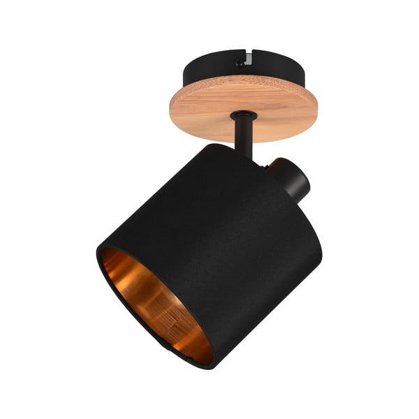 Taškinis šviestuvas juodos spalvos/natūralios spalvos ø 12 cm Tommy – Reality-image-2